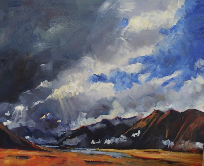 Jane McIntosh | Nor'west Storm over Mt Cook| McAtamney Gallery and Design Store  | Geraldine NZ